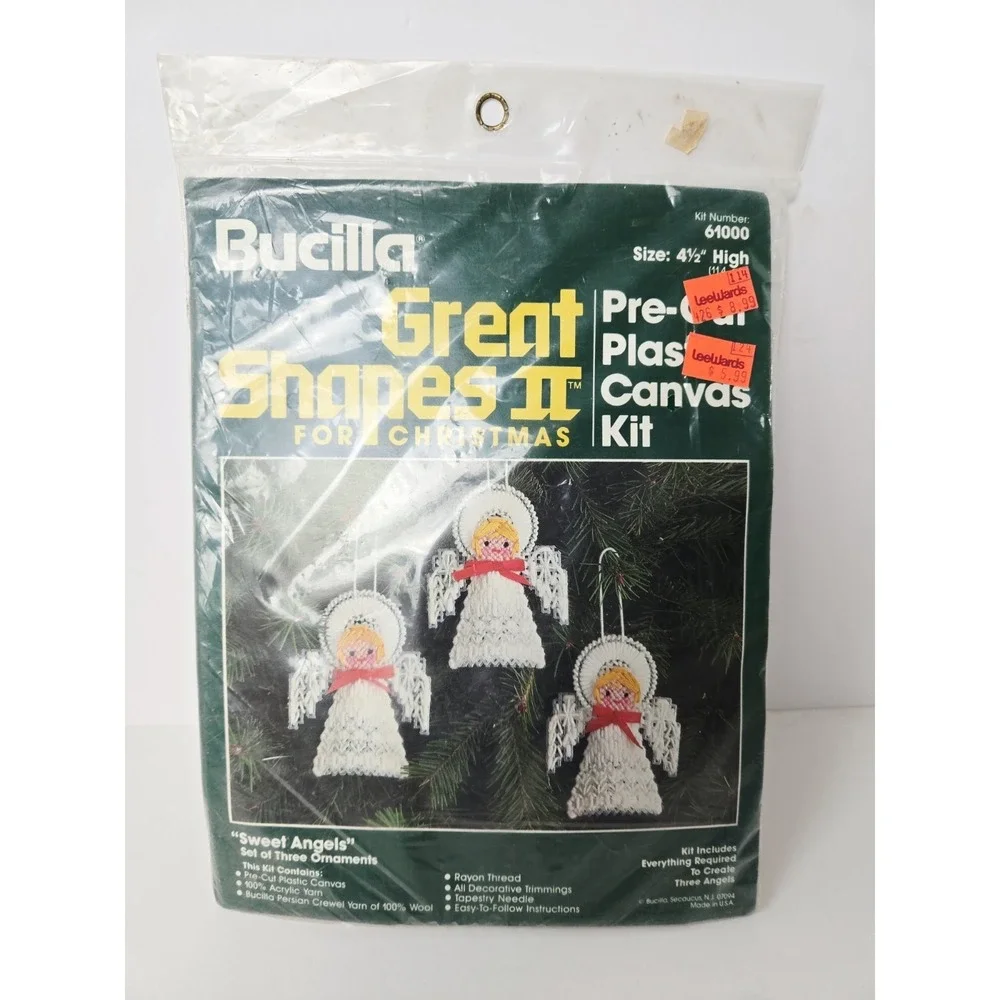 Vintage Bucilla Kit Great Shapes for Christmas ornaments angel 61000